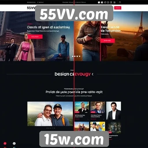 Evolução do design do site 55VV.com